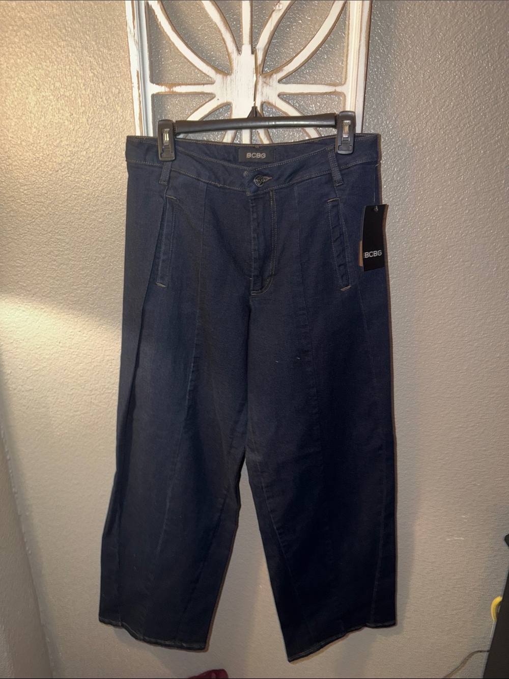 BCBG Navy Relaxed Wide-Leg Men’s Jeans